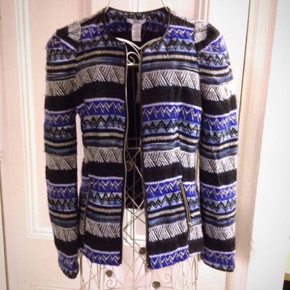 Blue Printed Blazer